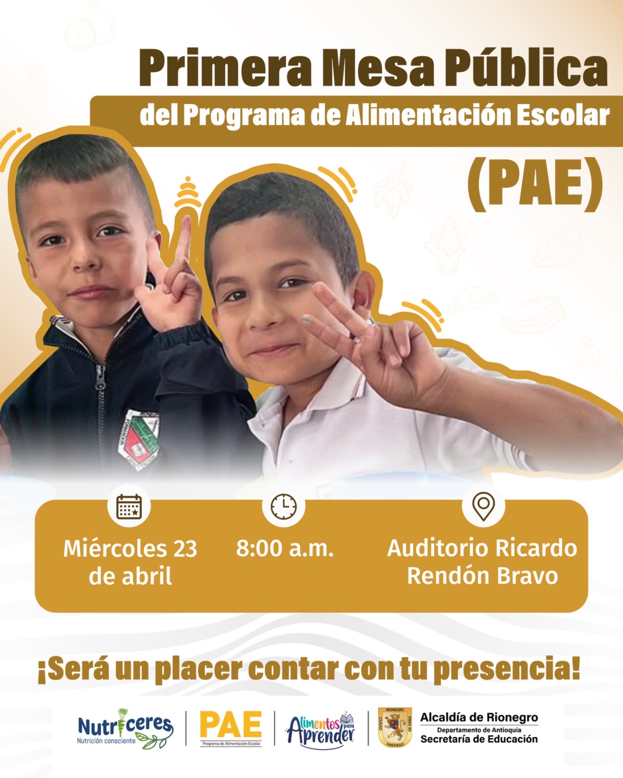 📢 ¡Te invitamos a la Primera Mesa Pública del PAE 2025! 🍎📊